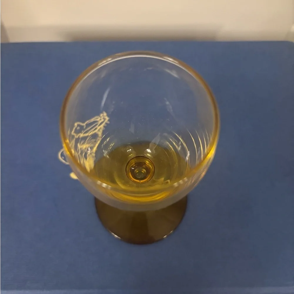 Libbey GEORGIAN FOREVER AMBER Golden Honey Footed Cordial Port Wine Glass Ombre